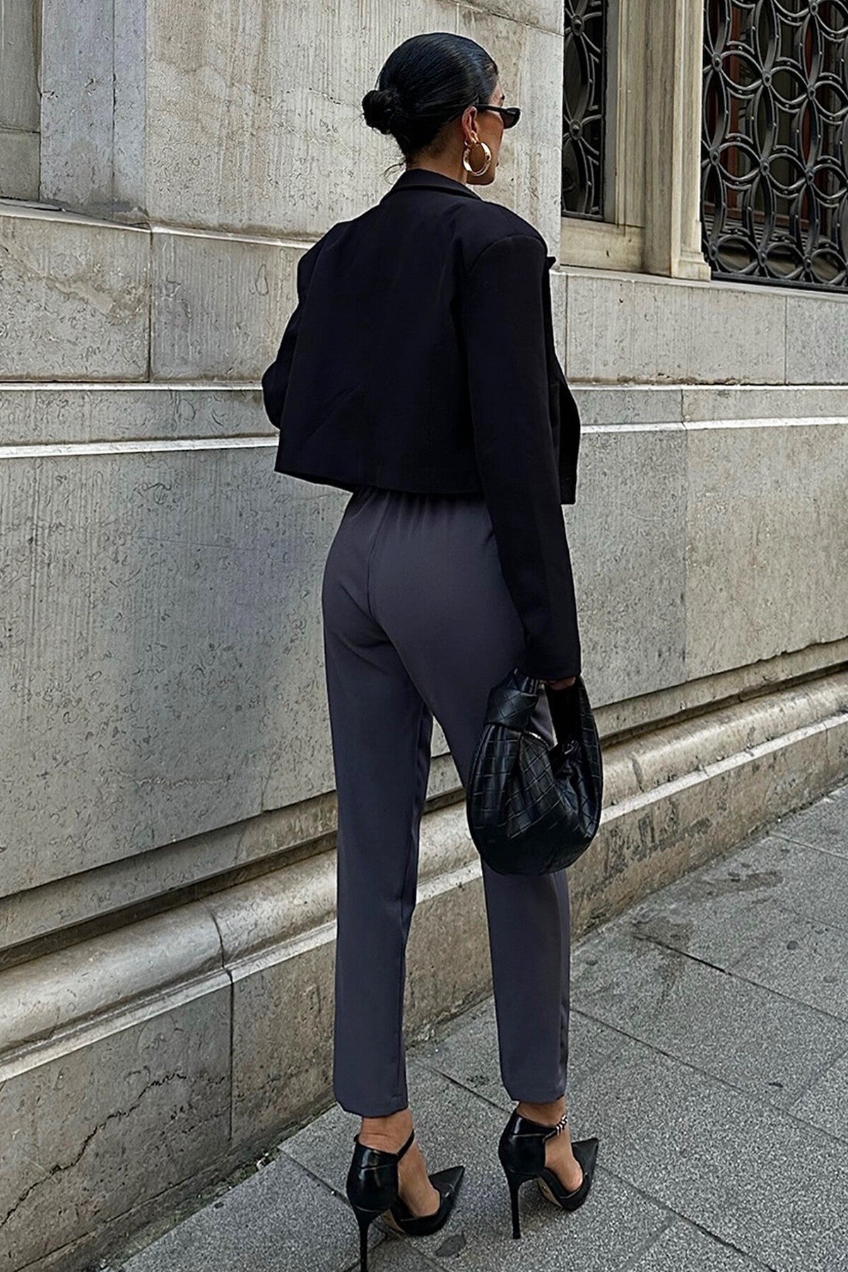 Flowy Belted Palazzo Trousers
