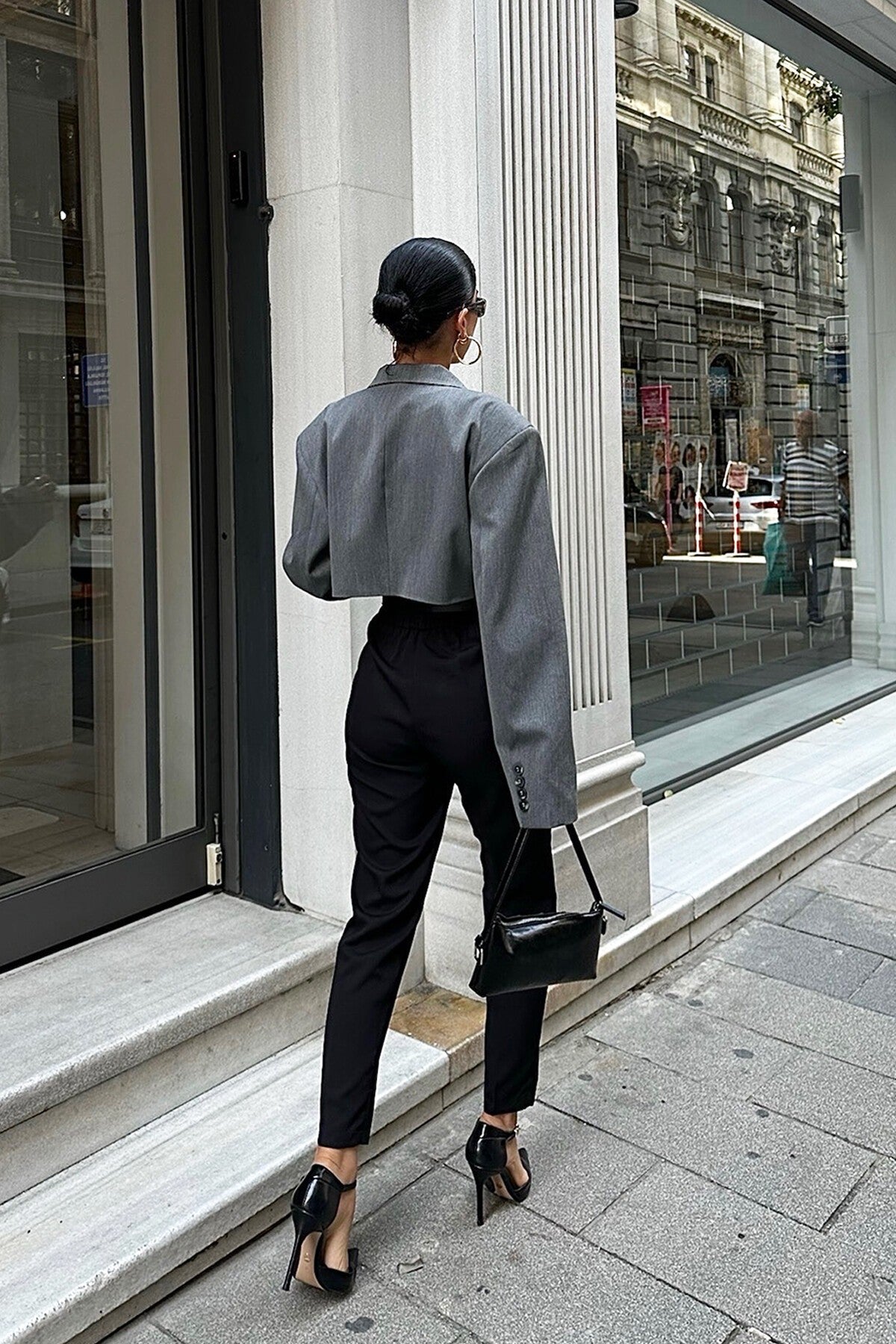 Flowy Belted Palazzo Trousers