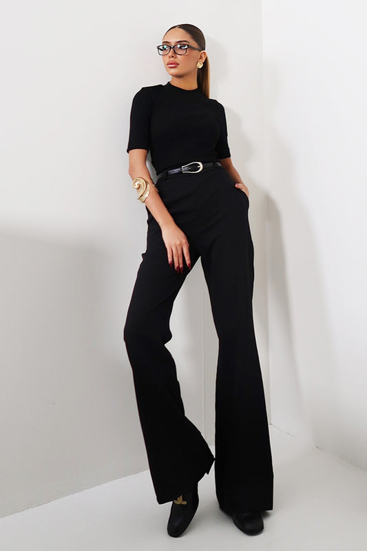 Sophisticated Belted Jumpsuit